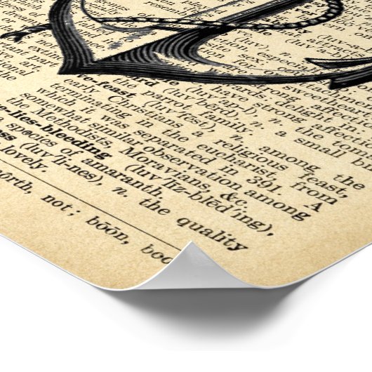 Kunst voor anker Boek Poster (Hoek)