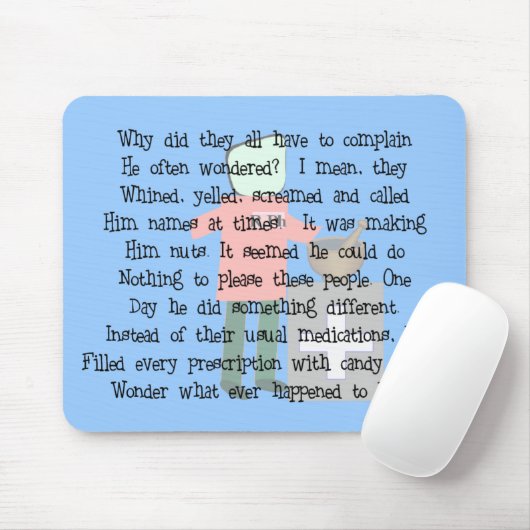 Kunst voor apothekers Geschikt voor Snoep Hart Rx' Muismat (Met muis)