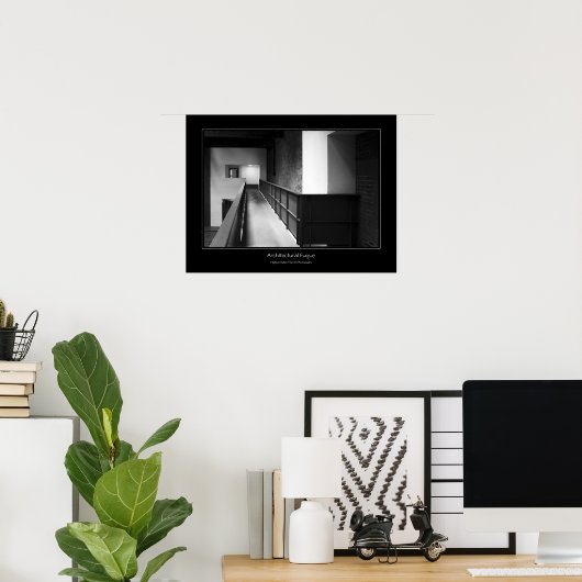 Kunst voor architectonische fugue poster (Thuiskantoor)