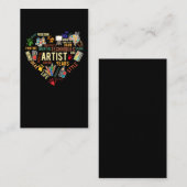 Kunst voor artistieke hartenliefdeskunst visitekaartje (Voorkant / Achterkant)