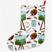 Kunst voor artistieke Studio Biedt kerstcadeau Grote Kerstsok (Achterkant)