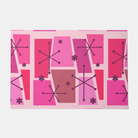 Kunst voor atoomtijdperk Pop Hot Pink Deurmat (Voorkant)