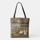 Kunst voor bibliotheek met kat Book Lovers Tote Bag (Achterkant)