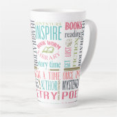 Kunst voor bibliotheeksubstraten latte mok (Rechterhoek)