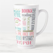 Kunst voor bibliotheeksubstraten latte mok (Rechts)