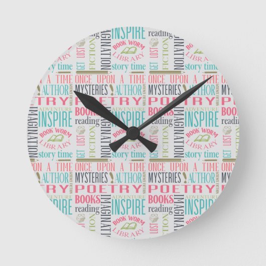 Kunst voor bibliotheeksubstraten ronde klok (Voorkant)