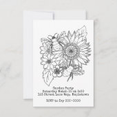 Kunst voor bijen en zonnebloemen kaart (Voorkant)