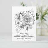 Kunst voor bijen en zonnebloemen kaart (Staand voorkant)