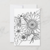 Kunst voor bijen en zonnebloemen kaart (Achterkant)