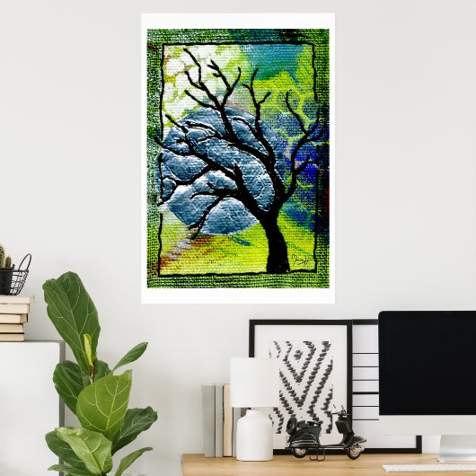 Kunst voor bomen en moonvezels poster (Thuiskantoor)