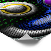 Kunst voor buitenruimtewagentjes met planetennevel poster (Hoek)