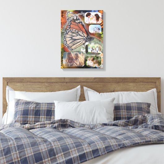 Kunst voor Butterfly-familie Canvas Afdruk (Insitu (Slaapkamer))
