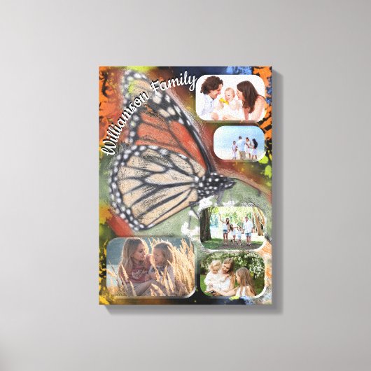 Kunst voor Butterfly-familie Canvas Afdruk (Voorkant)