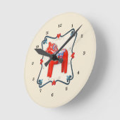 Kunst voor Dala Horse Folk Ronde Klok (Hoek)