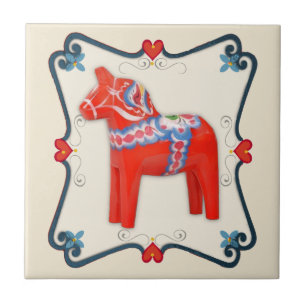 Kunst voor Dala Horse Folk Tegeltje