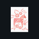 Kunst voor Dala Horse Red en White Folk Canvas Afdruk<br><div class="desc">Een traditioneel Zweeds model van de dala Horse volksstijl in rood en wit. Ideaal voor diegenen die van Scandinavische design houden.</div>