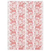 Kunst voor Dala Horse Red en White Folk Klembord (Achterkant)