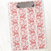 Kunst voor Dala Horse Red en White Folk Klembord