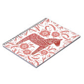 Kunst voor Dala Horse Red en White Folk Notitieboek (Linkerzijde)