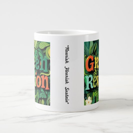 "Kunst voor de aarde" Grote Koffiekop (Voorkant)