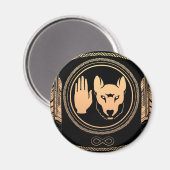 Kunst voor de eerste generatie Magnets Metis Wolf Magneet (Voorkant / Achterkant)