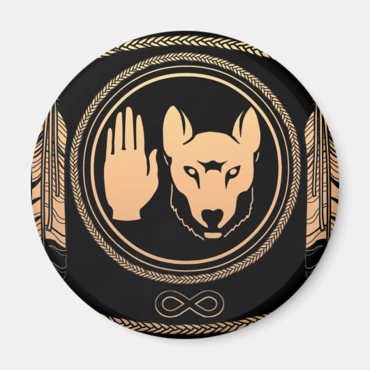 Kunst voor de eerste generatie Magnets Metis Wolf Magneet (Voorkant)