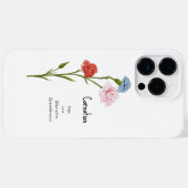 Kunst voor de geboorte van anjer januari Waterverf Case-Mate iPhone Case (Achterkant (horizontaal))