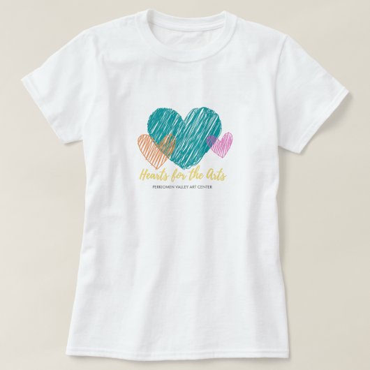 Kunst voor de Kunst, Blauwgroen Hart, Editable T-shirt (Design voorkant)