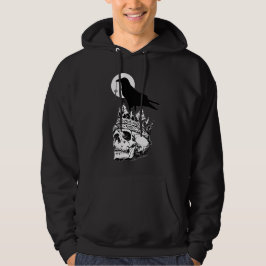 Kunst voor de mens en voor de Raven Gothic Hoodie