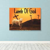 Kunst voor de muur van het Biblicale Kruisdoek Canvas Afdruk (Insitu (Houten vloer))