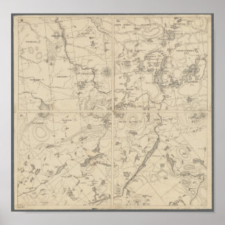 Kunst voor de muur van het meer van Adirondack Poster