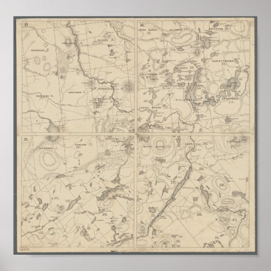 Kunst voor de muur van het meer van Adirondack Poster (Voorkant)