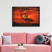 Kunst voor de muur van Judah Biblical Tribe Canvas Afdruk (Insitu (Woonkamer))
