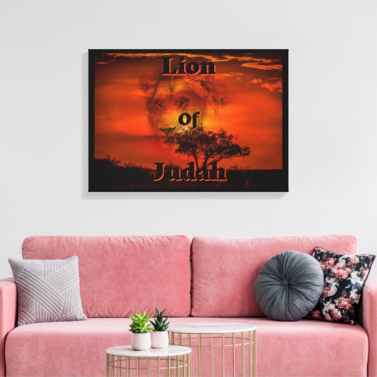 Kunst voor de muur van Judah Biblical Tribe Canvas Afdruk (Insitu (Woonkamer))