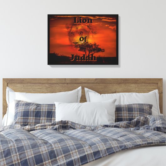 Kunst voor de muur van Judah Biblical Tribe Canvas Afdruk (Insitu (Slaapkamer))