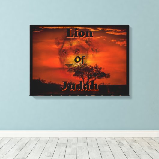 Kunst voor de muur van Judah Biblical Tribe Canvas Afdruk (Insitu (Houten vloer))