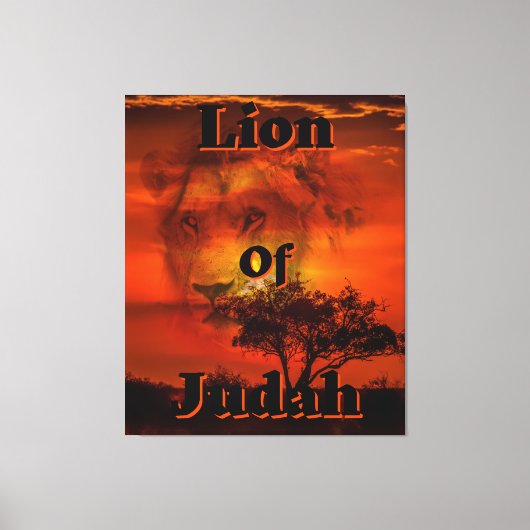 Kunst voor de muur van Judah Biblical Tribe Canvas Afdruk (Voorkant)