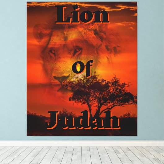 Kunst voor de muur van Judah Biblical Tribe Canvas Afdruk (Insitu (Houten vloer))