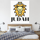 Kunst voor de muur van Judah Crown Canvas Afdruk (Insitu (Slaapkamer))