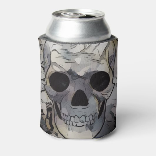 Kunst voor de schedel en de Botten Blikjeskoeler (Blikje Achterkant)