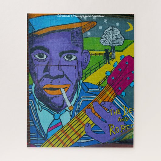 Kunst voor de straat van Louisiana, kerstcadeautje Legpuzzel (Verticaal)