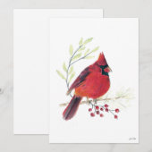 Kunst voor de vakantiekardinaal feestdagenkaart (Voorkant / Achterkant)