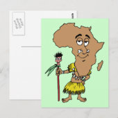 Kunst voor de viering van het Zuid-Afrikaanse Vint Briefkaart (Voorkant / Achterkant)
