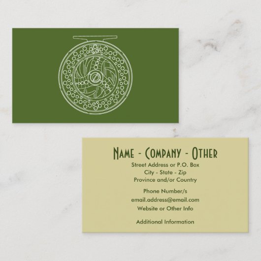 Kunst voor de visserij op vliegende spieren visitekaartje (Voorkant / Achterkant)