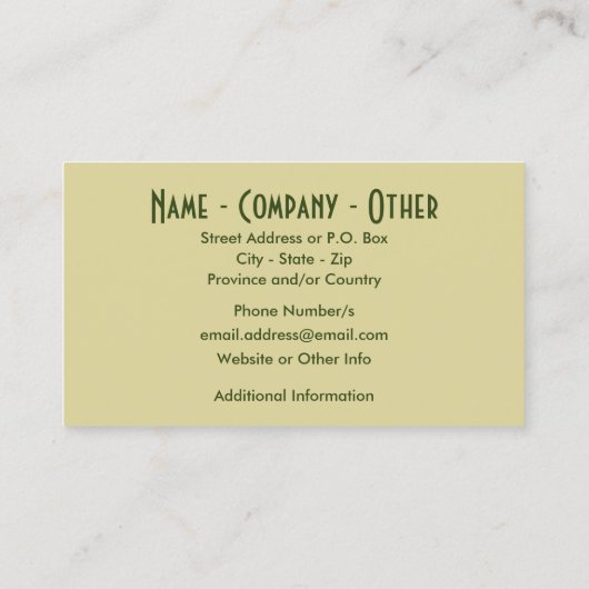 Kunst voor de visserij op vliegende spieren visitekaartje (Achterkant)