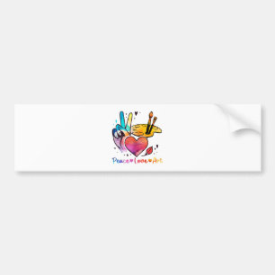 Kunst voor de Vredesliefdeskunst voor kunstenaars Bumpersticker