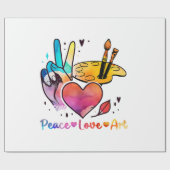 Kunst voor de Vredesliefdeskunst voor kunstenaars  Cadeaupapier (Vlak)