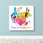 Kunst voor de Vredesliefdeskunst voor kunstenaars  Canvas Afdruk (Insitu (Houten vloer))