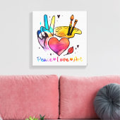 Kunst voor de Vredesliefdeskunst voor kunstenaars  Canvas Afdruk (Insitu (Woonkamer))