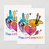 Kunst voor de Vredesliefdeskunst voor kunstenaars Informatiekaartje (Voorkant / Achterkant)